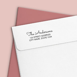 Modern Script Family Address Self-inking Stamp