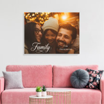 Modern Script Family Custom Photo Name