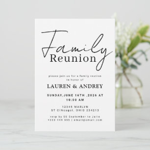 Modern Script Family Gathering Party Invitation
