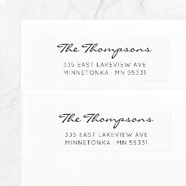 Modern Script Family Name 09. Return Address