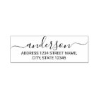 Modern Script Family Name Return Address