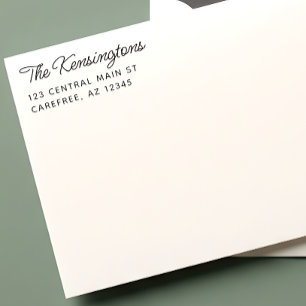 Modern Script Family Name Return Address Self-inking Stamp