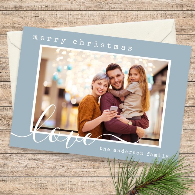 Modern Script Family Photo Christmas Holiday Card (Creator Uploaded)