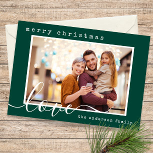 Modern Script Family Photo Christmas Holiday Card