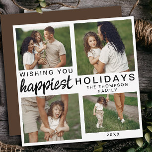 Modern Script Family Photo Custom Christmas 2024 Holiday Card