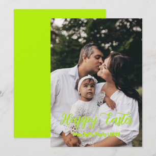 Modern Script Family Photo easter Holiday Card