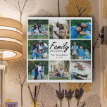 Modern Script Family Quote Name Photo Collage Grid Faux Canvas Print<br><div class="desc">Celebrate the love and bond of your family with our "Modern Script Family Quote Name Photo Collage Grid Faux Canvas Print." Featuring a heartwarming quote, "Family. Where Life Begins and Love Never Ends, " this customisable design allows you to add your family name, est. year, and a stunning 8-photo collage...</div>