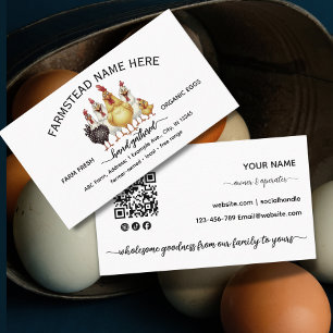 Modern Script  Farm Fresh Eggs Business Card