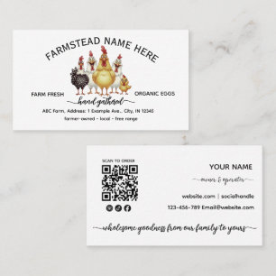 Modern Script Farm Fresh Eggs Business Card