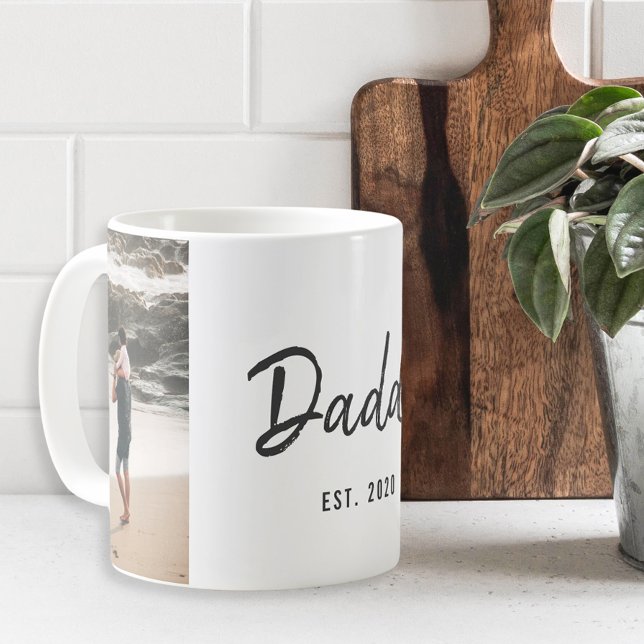 Modern Script Father's Day Gift Photo Coffee Mug (Creator Uploaded)