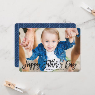 Modern Script Father's Day Photo Card