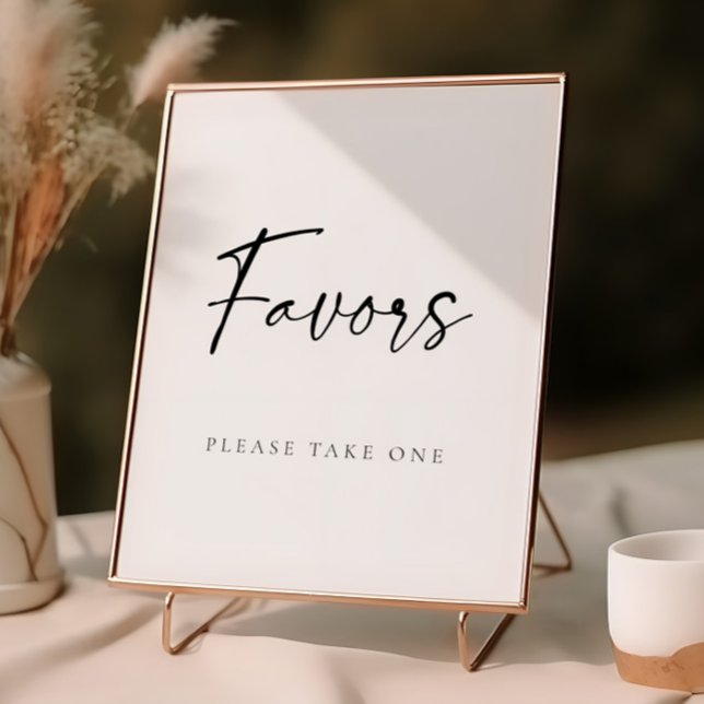 Modern Script Favours Wedding Poster (Creator Uploaded)