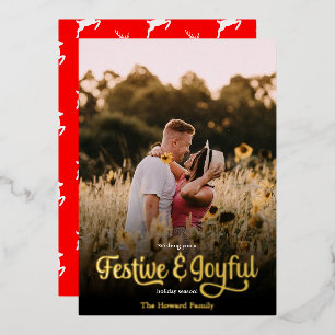 Modern Script Festive and Joyful Red Polka Dot