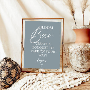 Modern Script Flower Bar Bridal Shower Sign