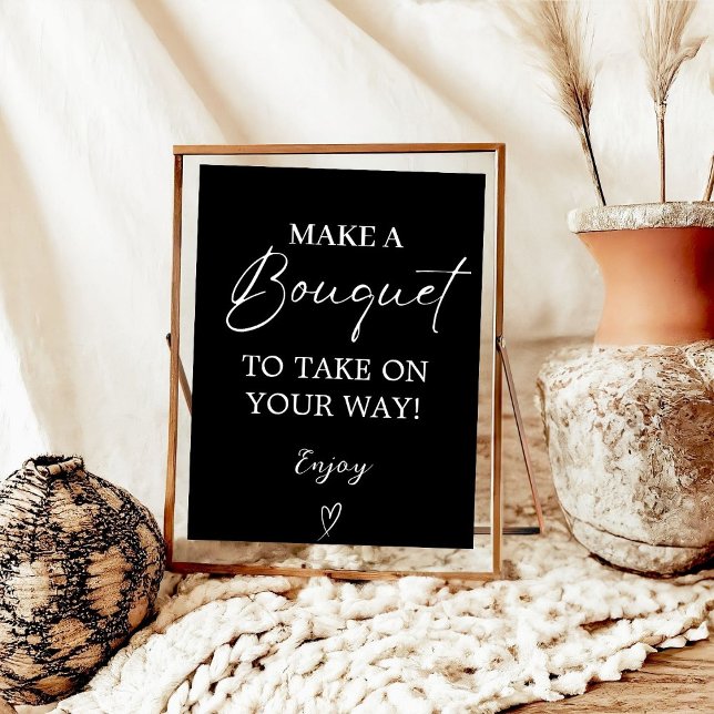 Modern Script Flower Bar Signs, Bouquet Bar Sign,  Poster (Creator Uploaded)