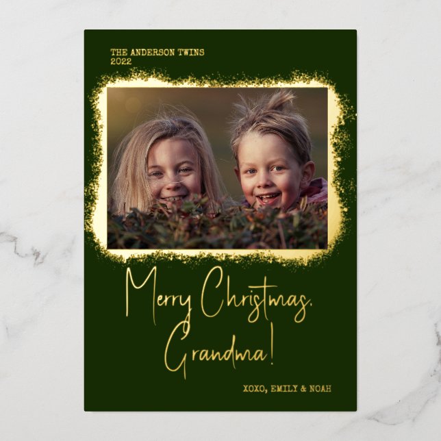 Modern Script Font Photo Christmas (Front)