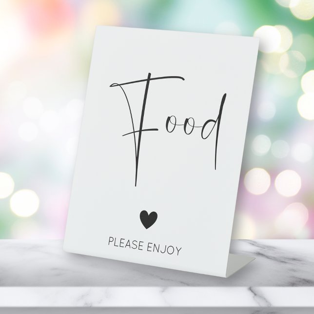 Modern Script Food Baby Shower Pedestal Sign (Creator Uploaded)