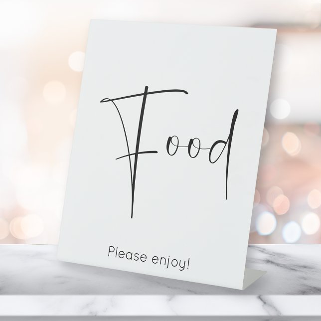 Modern Script Food Pedestal Sign (Creator Uploaded)