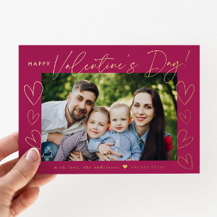 Modern Script Fuchsia Valentine's Day Photo