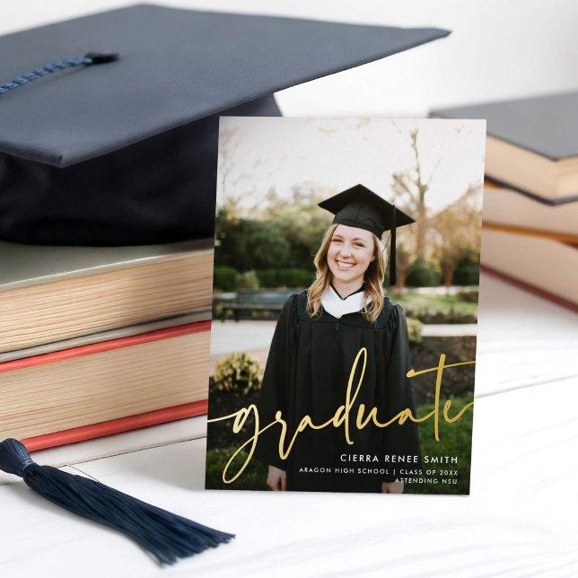 Modern Script Full-Bleed Photo Graduation REAL  (Creator Uploaded)