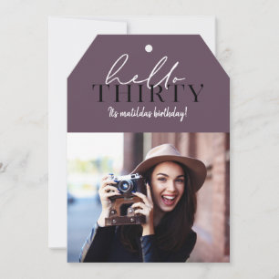 Modern script & geometric 30th birthday photo