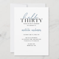 Modern script & geometric thirtieth birthday