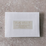 Modern Script | Gold Cream Guest Address Labels<br><div class="desc">These modern script gold and cream guest address labels are perfect for a minimalist wedding. The simple yellow gold and ivory cream design features unique industrial lettering typography with modern boho style. Customisable in any colour. Customise each label with the name and address of your guests. 21 labels per sheet....</div>