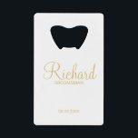 Modern Script Gold Personalised Groomsman<br><div class="desc">Modern Gold Personalised Groomsman Gifts featuring personalised groomsman's name in gold modern script font style with title and wedding date in modern sans serif font style. Also perfect for best man, father of the bride, bridesmaid, maid of honour, mother of the bride and more. Please Note: The foil details are...</div>