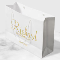 Modern Script Gold Personalised Groomsman