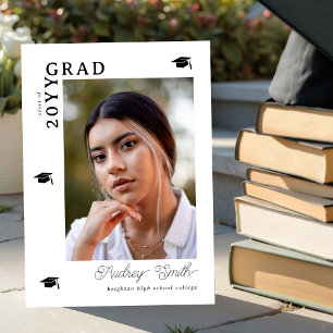 Modern Script Graduate 2 Photo Graduation Invitation