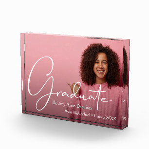 Modern Script Graduate Photo Block