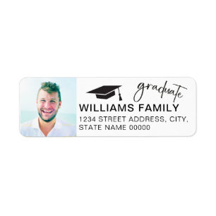 Modern Script Graduate Photo Graduation Chic