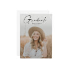 Modern Script Graduate Photo Graduation