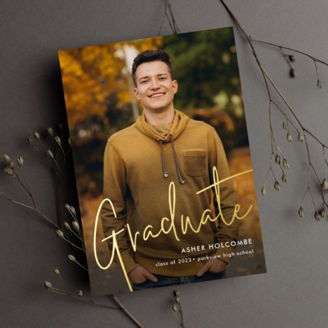 Modern Script Graduate Simple Photo Graduation (Creator Uploaded)