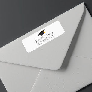Modern Script Graduation 2025 Return Address
