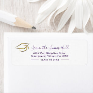 Modern Script Graduation 2026 Return Address