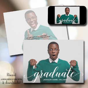 Modern Script Graduation Announcement