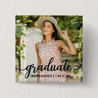 Modern Script Graduation Announcement Photo