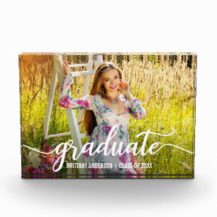 Modern Script Graduation Photo Block