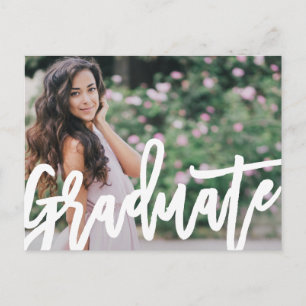 Modern Script Graduation Postcard