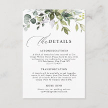 Modern Script Greenery Eucalyptus Wedding Details