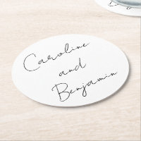 Modern Script Handwriting Wedding Boho White 