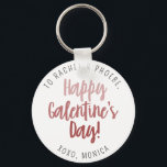 Modern Script Happy Galentine's Day Keepsake Gift Key Ring<br><div class="desc">Modern Script Happy Galentine's Day Keepsake Gift keychain for your besftriends.</div>