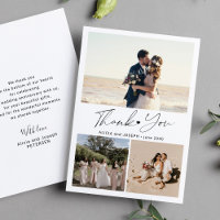 Modern script heart photo collage wedding 