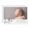 Modern Script Hello Photo Birth Announcement