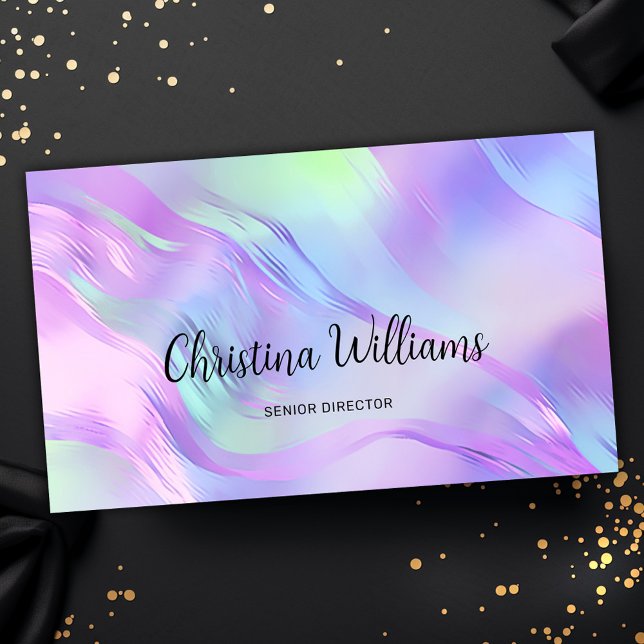 Modern Script Holographic Business Card (Modern Script Holographic Business Card)