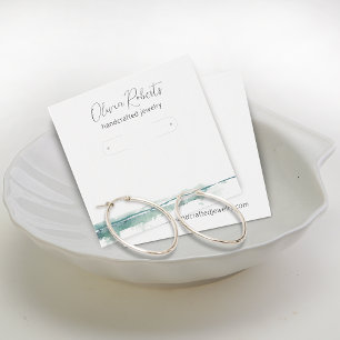 Modern Script Hoop Earrings Display Card