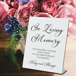 Modern Script 'In Loving Memory' Memorial Sign