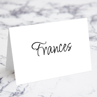Modern Script Individual First Name Place Cards