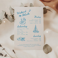 Modern Script Lake Bachelorette Weekend Details